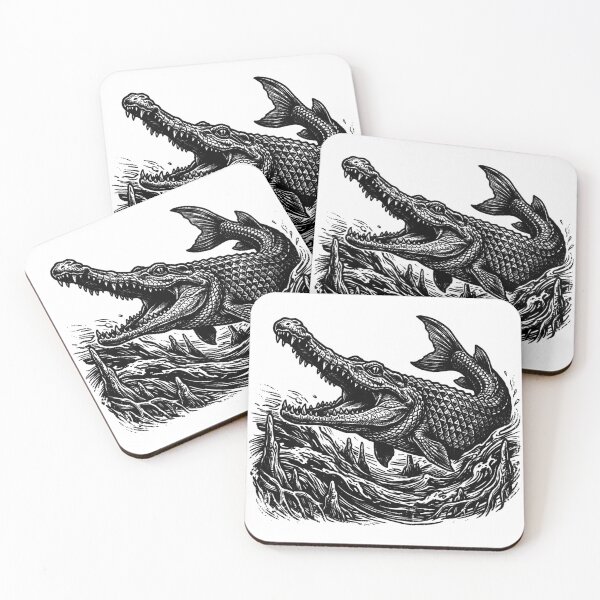 Item preview, Vintage Woodcut Alligator Gar Illustration designed and sold by DuckOddity.