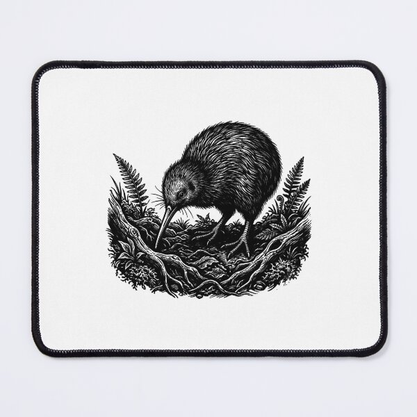 Item preview, Vintage Woodcut Kiwi Bird Illustration designed and sold by DuckOddity.