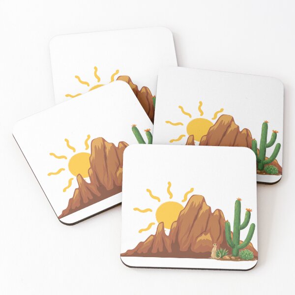 Item preview, Desert Mountain with Sun and Cactus designed and sold by Sailing Llamas.