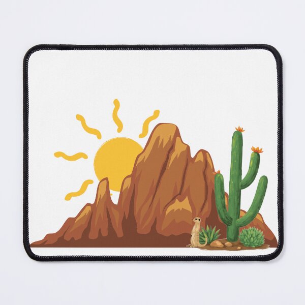 Item preview, Desert Mountain with Sun and Cactus designed and sold by Sailing Llamas.