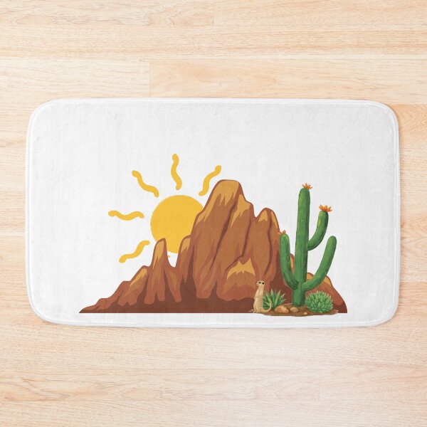 Item preview, Desert Mountain with Sun and Cactus designed and sold by Sailing Llamas.