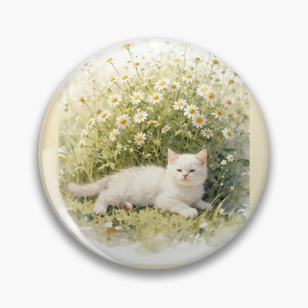 Item preview, Chamomile Dreams | Watercolor White Kitten designed and sold by BCapybara.