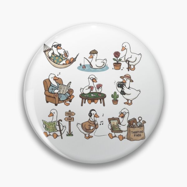 Item preview, Retired Goose Sticker | Funny Retirement Goose | Cozy Retired Life | Book Lover Goose | Cottagecore Animal Art designed and sold by MS Pod Studio.