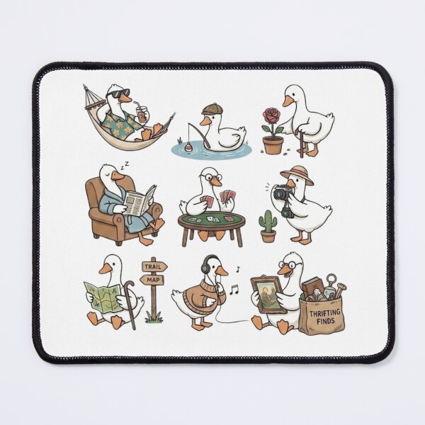 Item preview, Retired Goose Sticker | Funny Retirement Goose | Cozy Retired Life | Book Lover Goose | Cottagecore Animal Art designed and sold by MS Pod Studio.