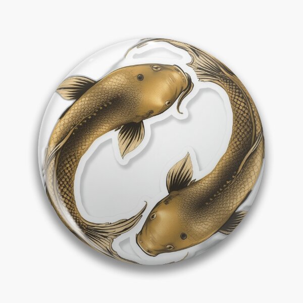 Item preview, Golden Koi Yin Yang Spiral — Japanese Zen Art designed and sold by Tokyo Neo Noir Collective .