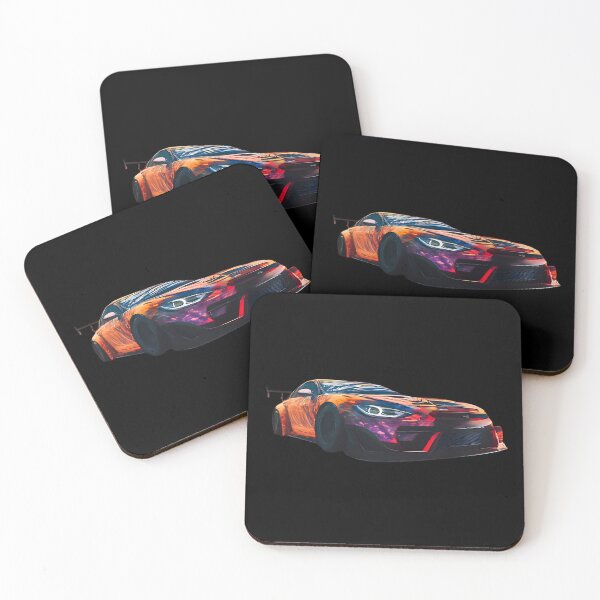 Item preview, High-Speed Drift Car Digital Art Neon Sunset designed and sold by UrbanPrts.