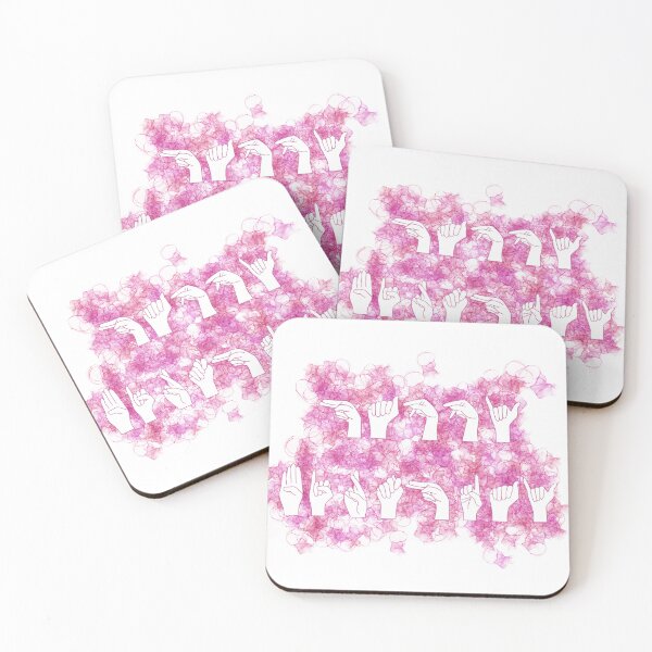 Item preview, ASL- Happy Birthday in Pink Alcohol Ink designed and sold by Purposely Designed.