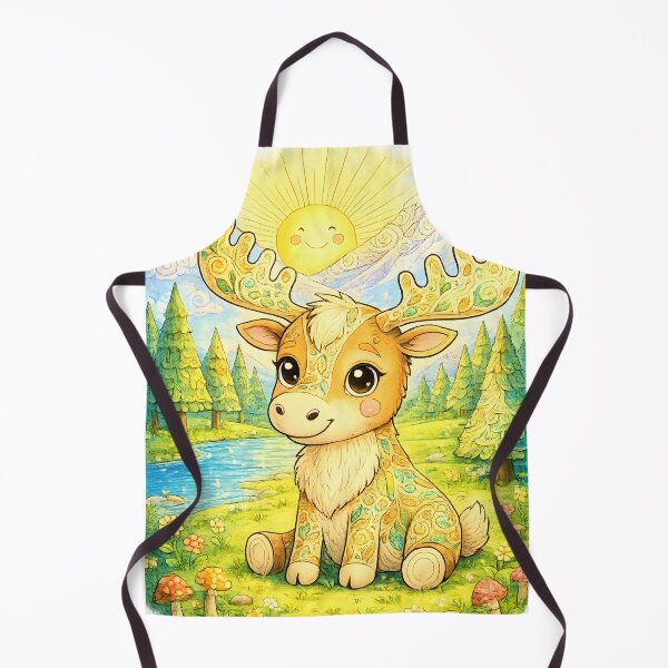 Item preview, Whimsical Mountain Moose | Colorful Woodland Fantasy Art designed and sold by Clothes With Smiling Animals Walt Gral.