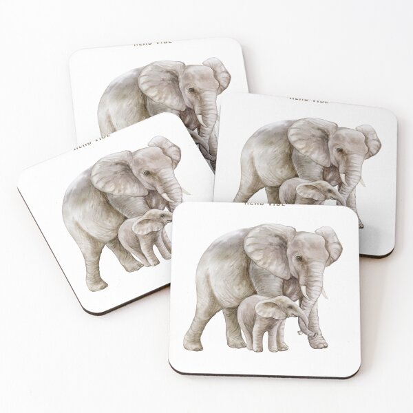 Item preview, Neurodivergent Herd Vibe Watercolor Elephant Art designed and sold by Shadrach Roo.