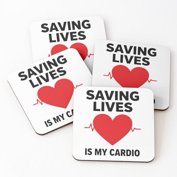 Item preview, Saving Lives Is My Cardio – Funny Healthcare Worker Heartbeat Design  designed and sold by MariMarArt.