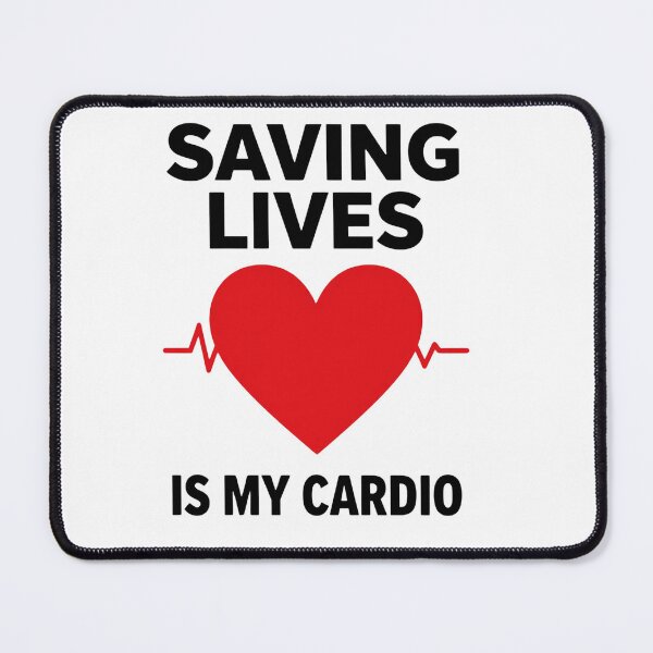 Item preview, Saving Lives Is My Cardio – Funny Healthcare Worker Heartbeat Design designed and sold by MariMarArt.