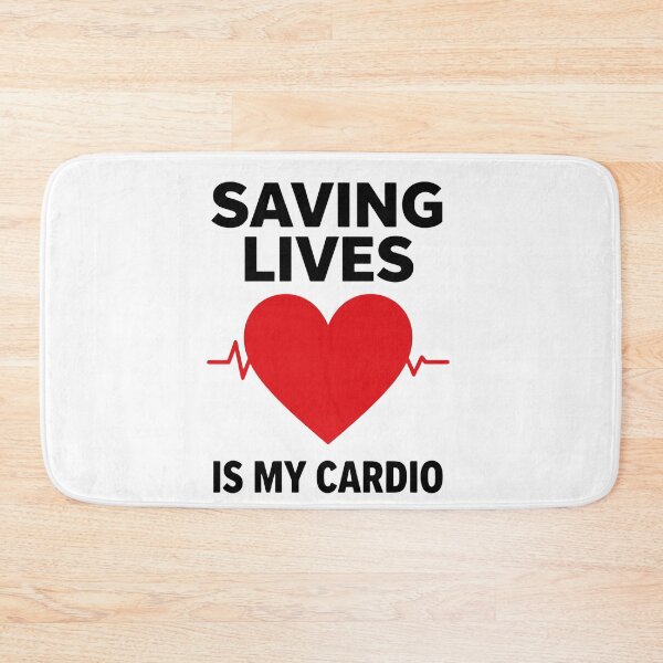 Item preview, Saving Lives Is My Cardio – Funny Healthcare Worker Heartbeat Design  designed and sold by MariMarArt.