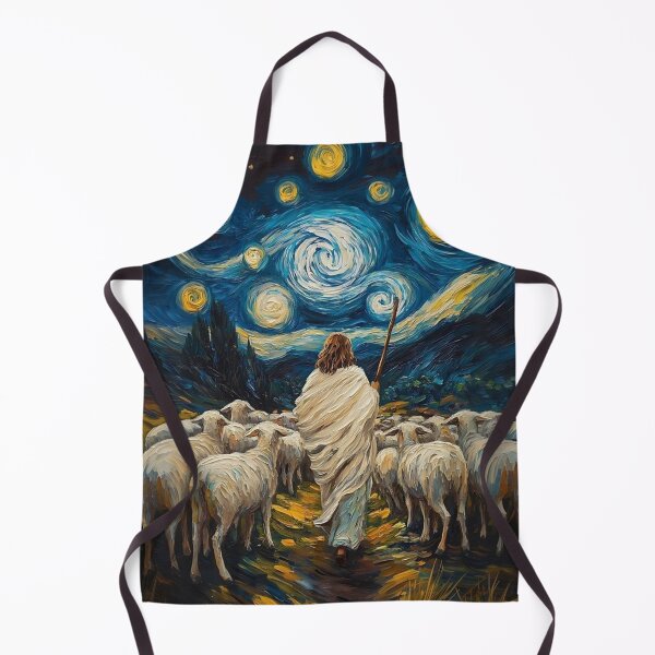 Item preview, The Good Shepherd Under the Starry Night designed and sold by Jesus-istheway.
