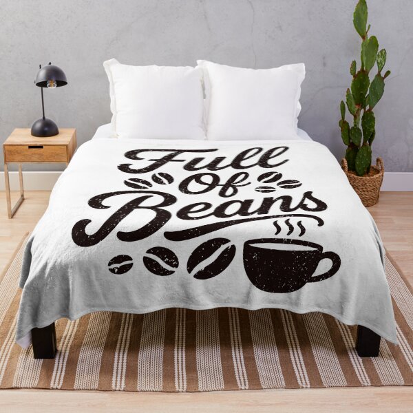 Item preview, Full of Beans – Vintage Distressed Coffee Lover Quote designed and sold by gunaone-design.