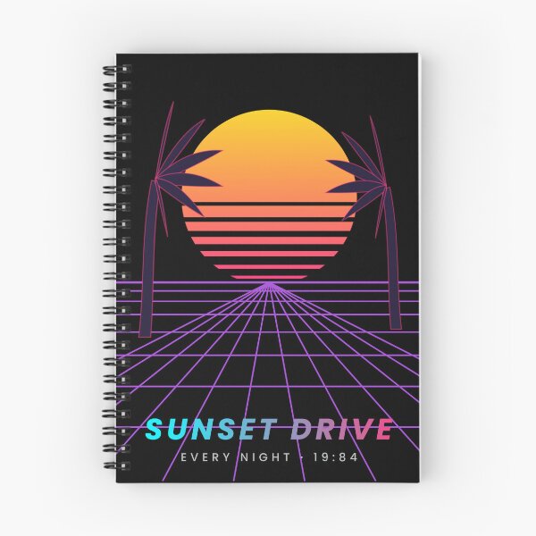 Item preview, Retro Synthwave Sunset Drive Landscape designed and sold by OMDMstudio.