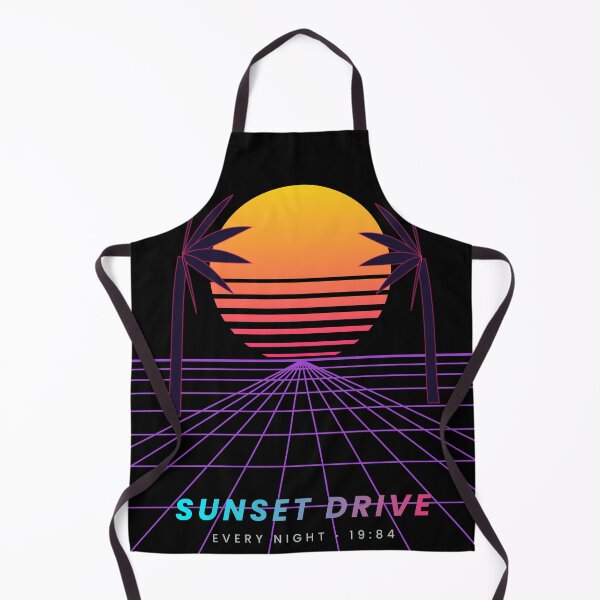 Item preview, Retro Synthwave Sunset Drive Landscape designed and sold by OMDMstudio.
