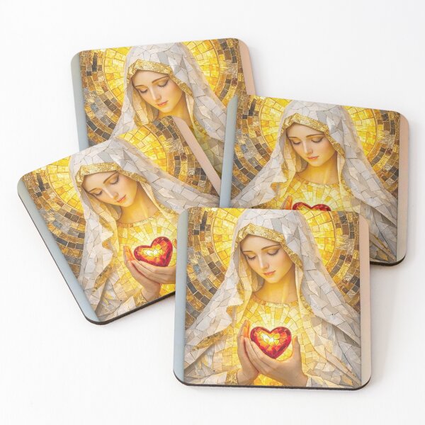 Item preview, The Immaculate Heart of Mary | Golden Mosaic Art designed and sold by Jesus-istheway.