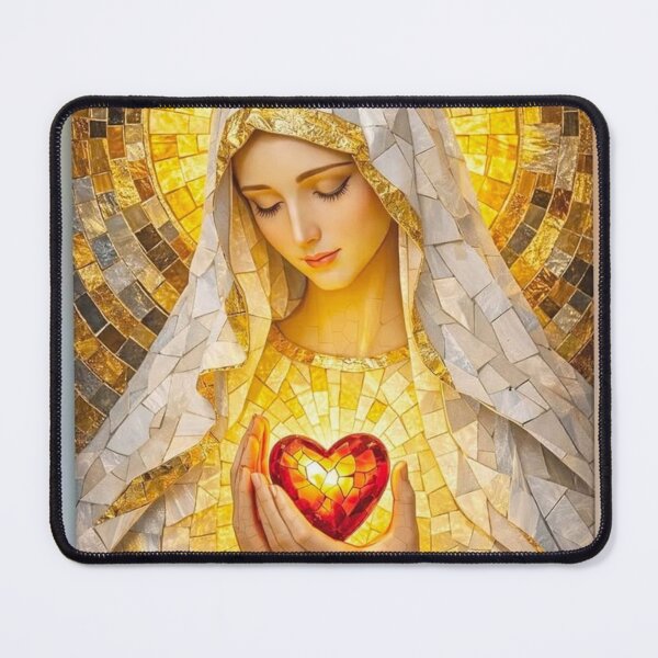 Item preview, The Immaculate Heart of Mary | Golden Mosaic Art designed and sold by Jesus-istheway.