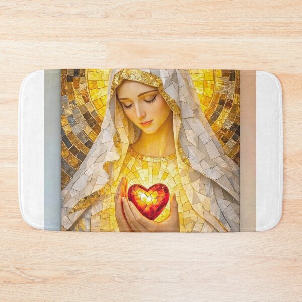 Item preview, The Immaculate Heart of Mary | Golden Mosaic Art designed and sold by Jesus-istheway.