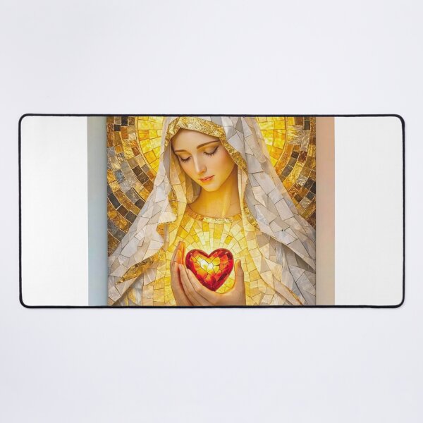 Item preview, The Immaculate Heart of Mary | Golden Mosaic Art designed and sold by Jesus-istheway.