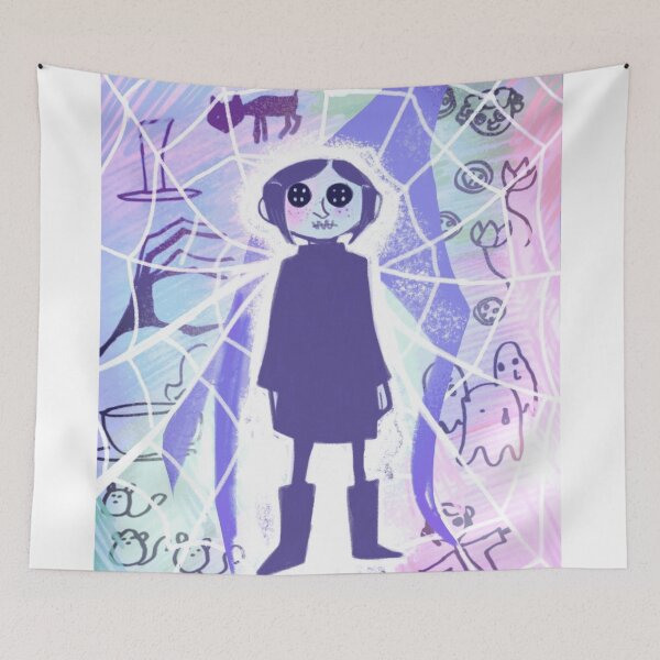 Item preview, Spooky Button Eyes Ghost Girl Gothic Web Pastel Illusion designed and sold by Wildw0od.