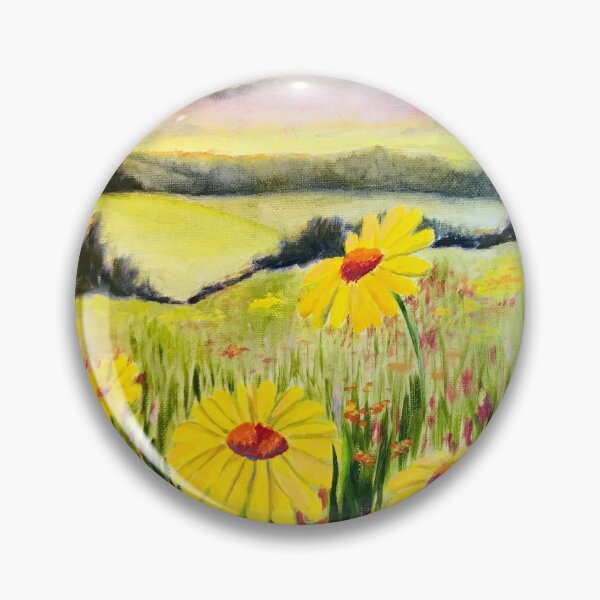 Item preview, WILDFLOWERS AT SUNSET | Original Oil Painting by Svetlana Shavrina | Floral Landscape designed and sold by BlueberrySwan.