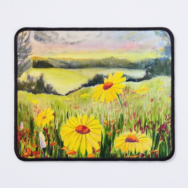 Item preview, WILDFLOWERS AT SUNSET | Original Oil Painting by Svetlana Shavrina | Floral Landscape designed and sold by BlueberrySwan.