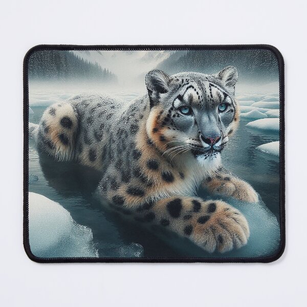 Item preview, Snow Leopard Ice Bath designed and sold by nikkolaus.
