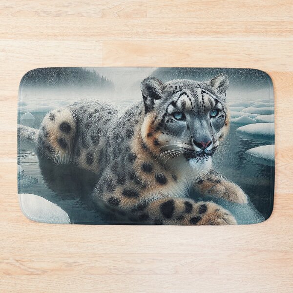 Item preview, Snow Leopard Ice Bath designed and sold by nikkolaus.