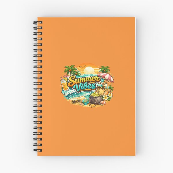 Item preview, Colorful Summer Vibes Beach Illustration with Sunset designed and sold by NinaVibeStudio.