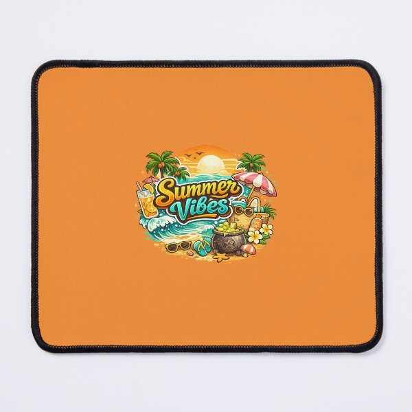 Item preview, Colorful Summer Vibes Beach Illustration with Sunset designed and sold by NinaVibeStudio.