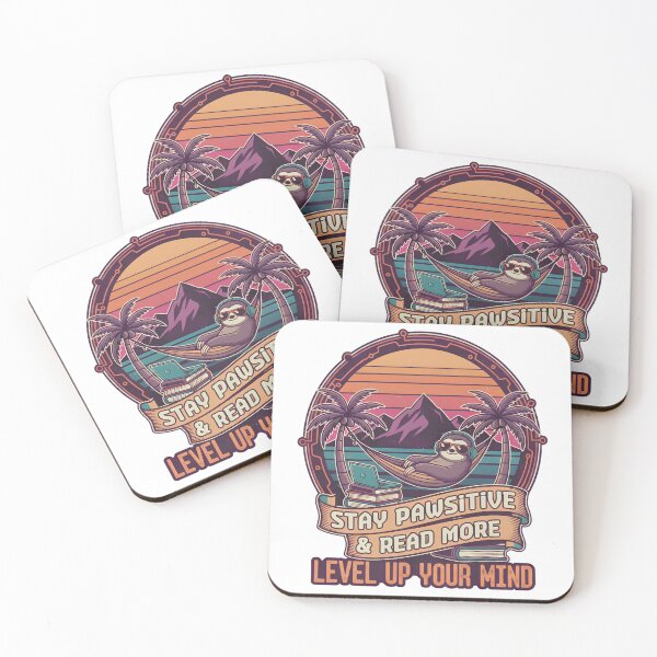 Item preview, "Stay Pawsitive & Read More" Sloth Print T-Shirt designed and sold by PT PROJECT.