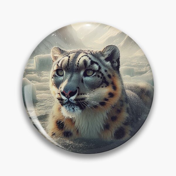 Item preview, Snow Leopard Glacier Ice Bath designed and sold by nikkolaus.