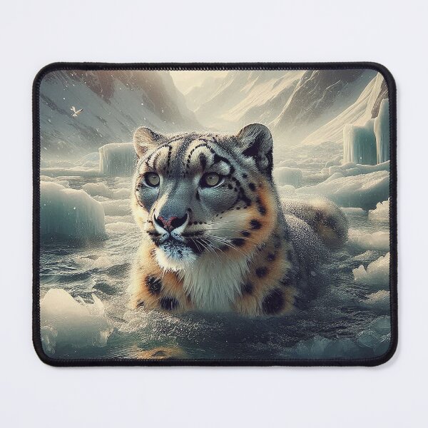 Item preview, Snow Leopard Glacier Ice Bath designed and sold by nikkolaus.