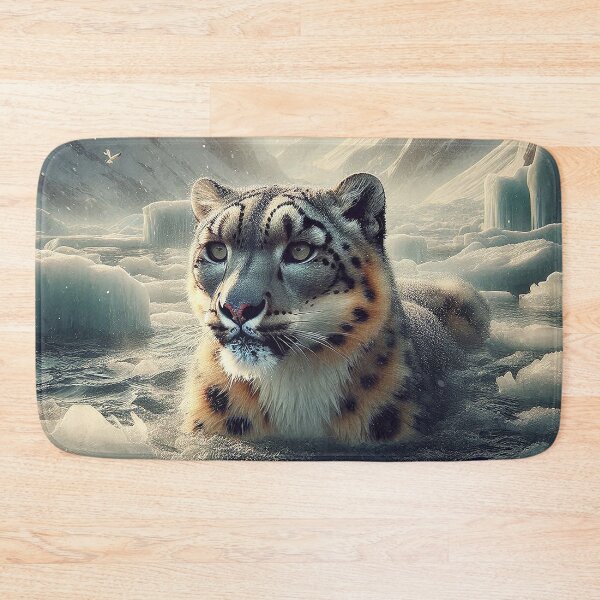 Item preview, Snow Leopard Glacier Ice Bath designed and sold by nikkolaus.