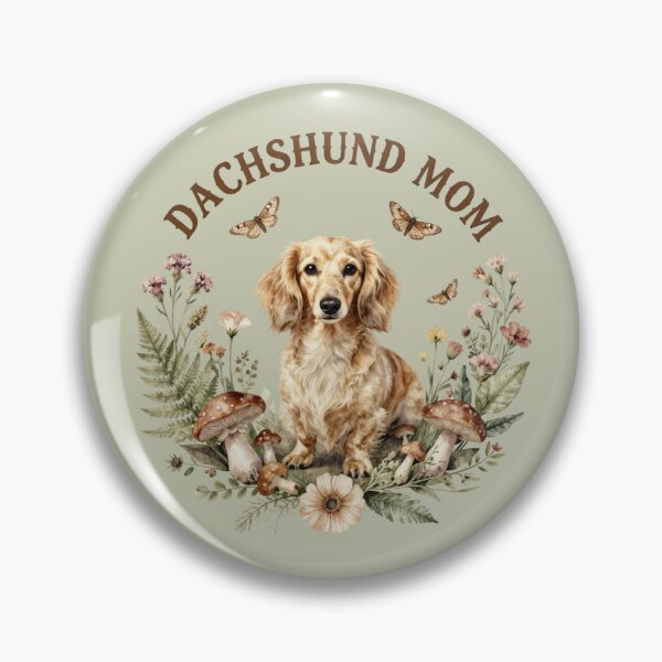Item preview, Vintage Dachshund Mom Botanical Woodland Art designed and sold by Randomnessy.