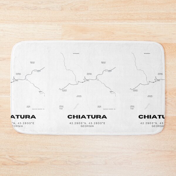 Item preview, Chiatura Georgia Minimalist City Map with Coordinates | Black and White Street Map Art designed and sold by RM-Journey.