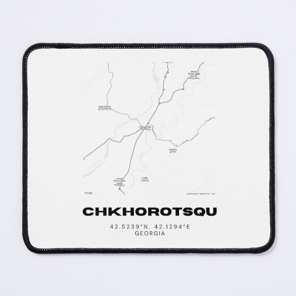 Item preview, Chkhorotsqu Georgia Minimalist City Map with Coordinates | Black and White Street Map Art designed and sold by RM-Journey.