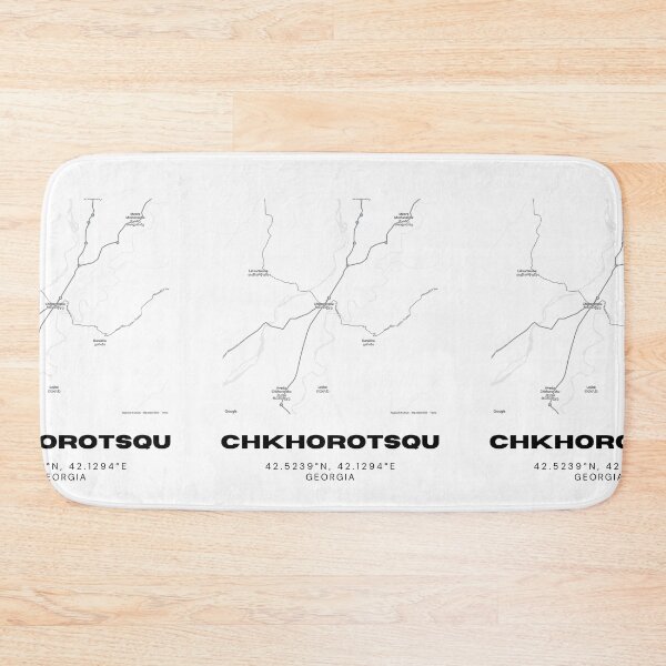 Item preview, Chkhorotsqu Georgia Minimalist City Map with Coordinates | Black and White Street Map Art designed and sold by RM-Journey.