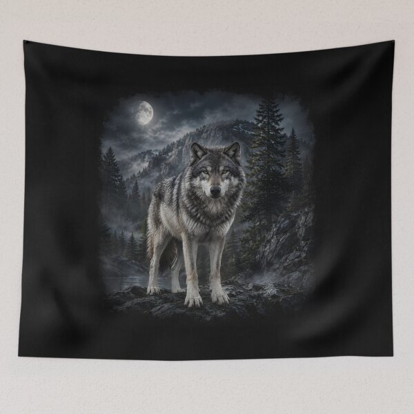 Item preview, Lone Wolf Wilderness Print designed and sold by Geek-Farm.