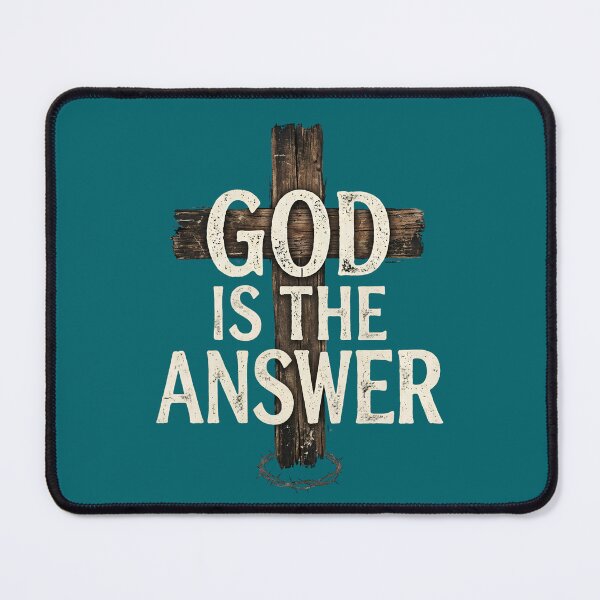 Item preview, God Is The Answer Rustic Christian Cross designed and sold by digitalbob60.