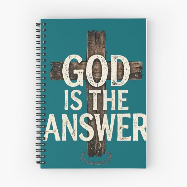 Item preview, God Is The Answer Rustic Christian Cross designed and sold by digitalbob60.