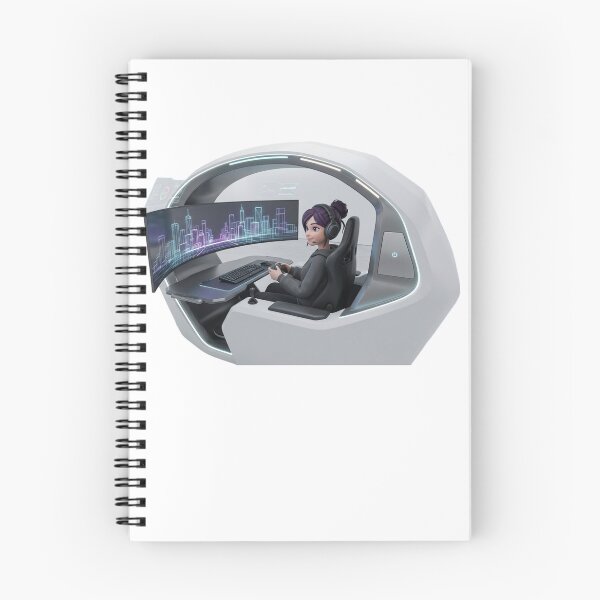 Item preview, Futuristic Gaming Pod Illustration | Sci-Fi Gamer Setup | Cyberpunk RGB Gaming Station | Tech Lover Gift designed and sold by Clean Print Goods.