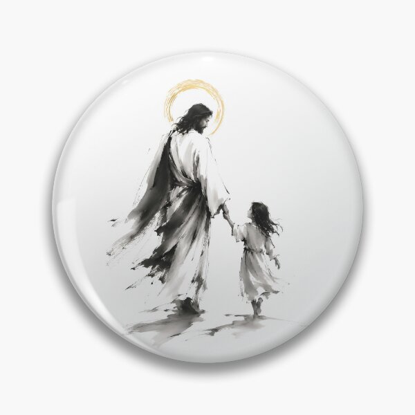 Item preview, Walk With Jesus Ink Wash Art designed and sold by Phos Creatives.