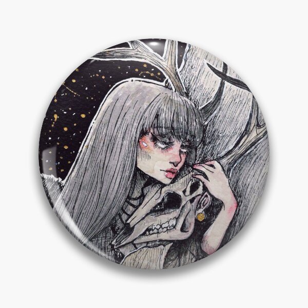 Item preview, Creepy witch and wendigo Wall Art design - whimsy goth - witchy aesthetic - Original Halloween Art designed and sold by DearhoneyandArt.