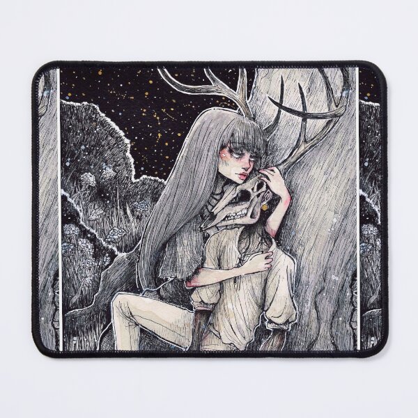 Item preview, Creepy witch and wendigo Wall Art design - whimsy goth - witchy aesthetic - Original Halloween Art designed and sold by DearhoneyandArt.