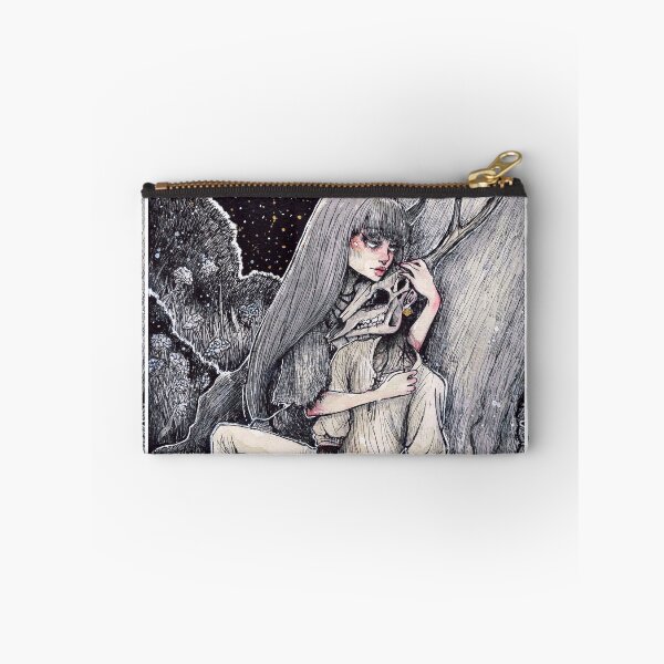Item preview, Creepy witch and wendigo Wall Art design - whimsy goth - witchy aesthetic - Original Halloween Art designed and sold by DearhoneyandArt.