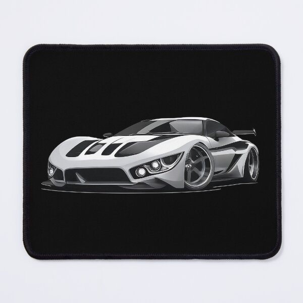 Item preview, White Supercar Racing Stripes Digital Art designed and sold by UrbanPrts.