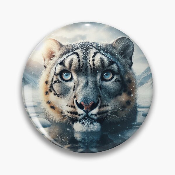 Item preview, The Snow Leopard's Icy Stare designed and sold by nikkolaus.