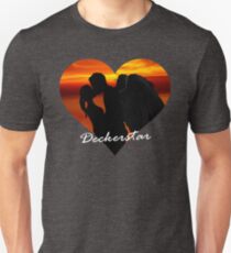 Sunset Deckerstar heart t-shirt Unisex T-Shirt